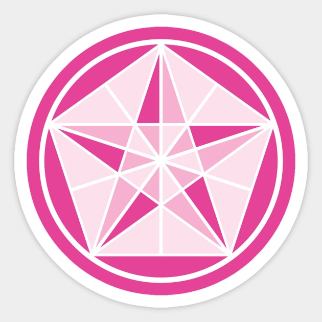 Pink Crystal Star Sticker by Crystal Star Creations